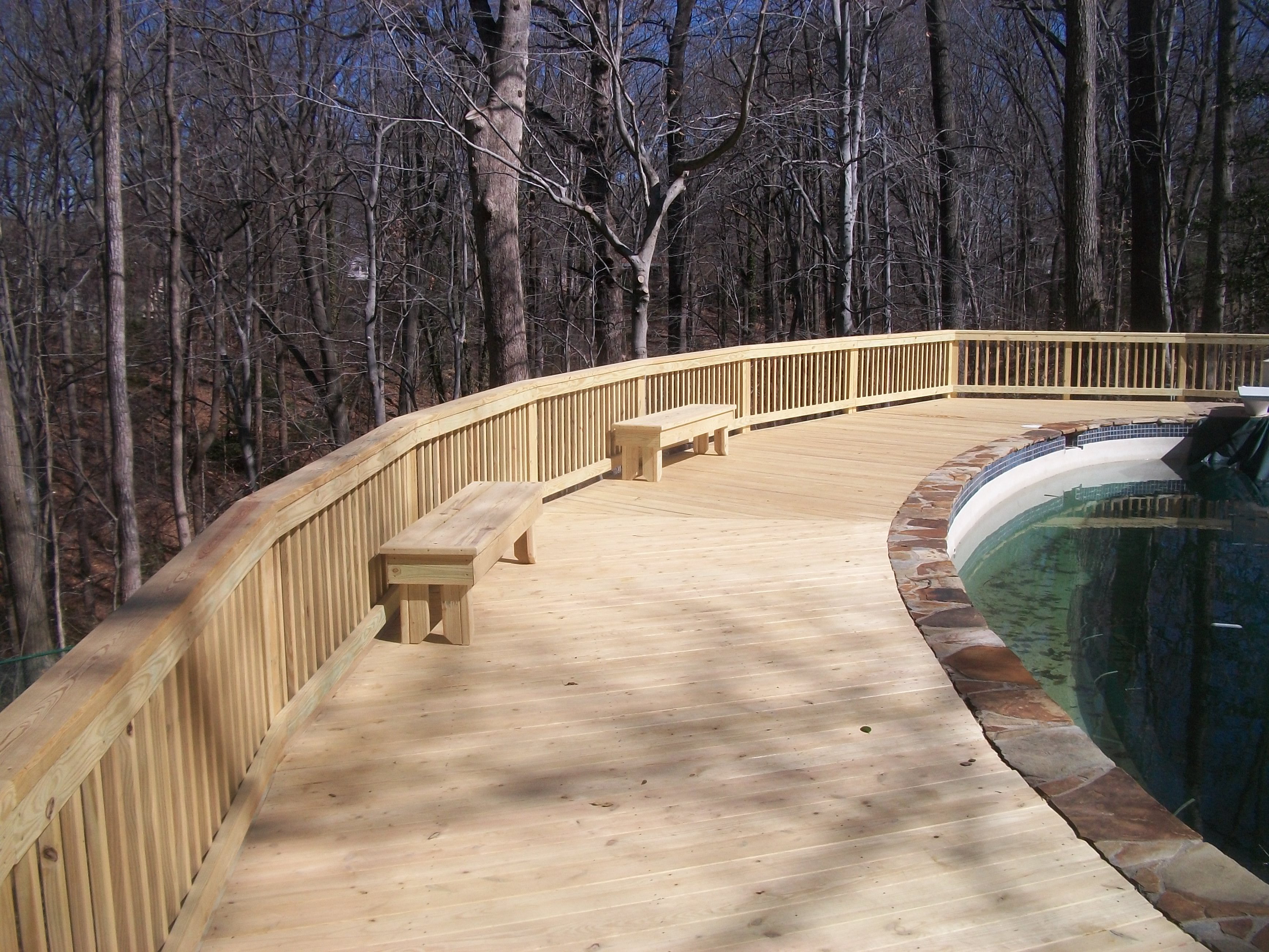 wood railing