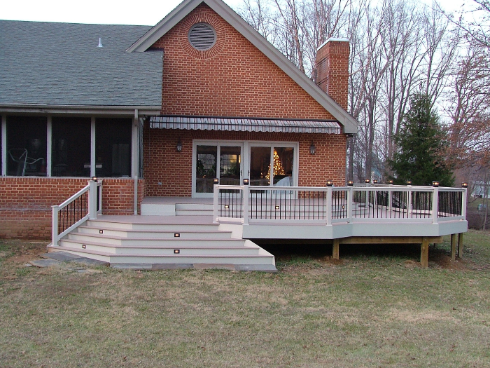 Wood pool deck with pergola