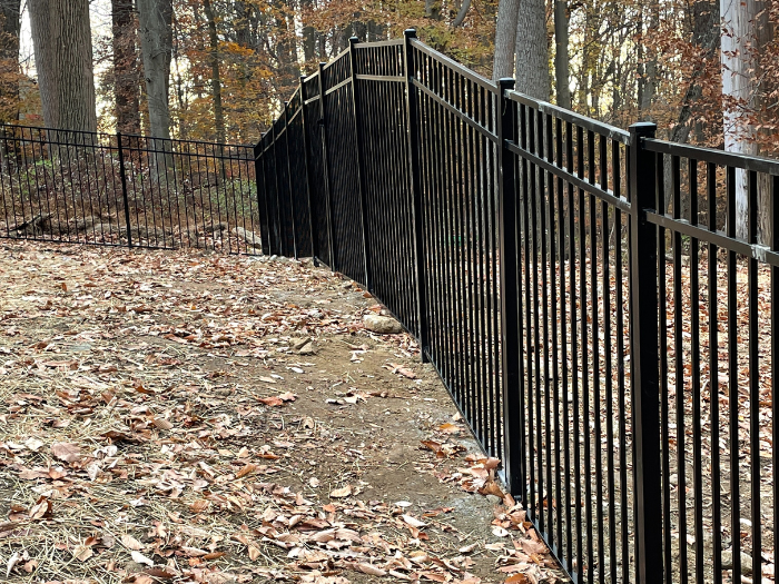 Black aluminum fence