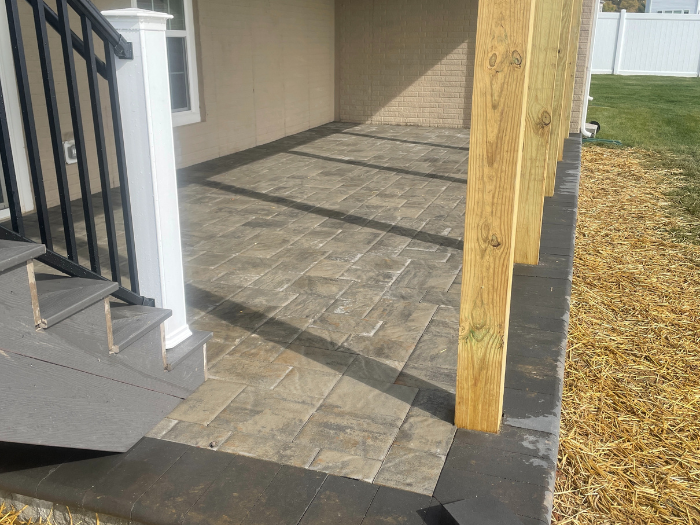 Paver patio built by Creative Deck & Vinyl Products in Rosedale, MD