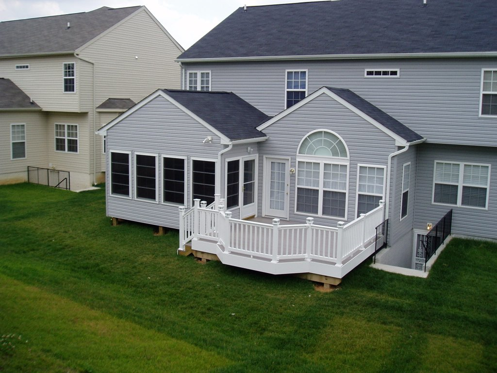Sunroom Addition with Drywall and Glass Windows